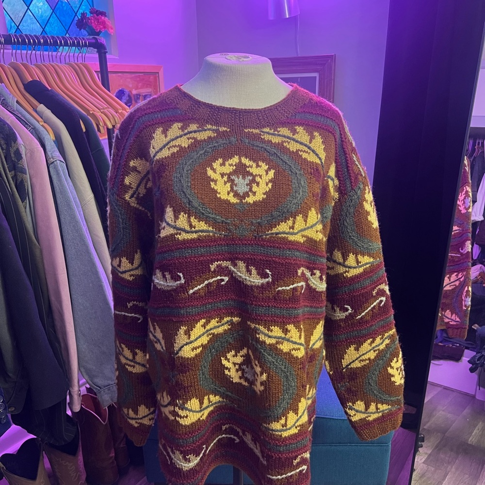 Vintage Patterned Sweater - Multicolor. Brooks Brothers.